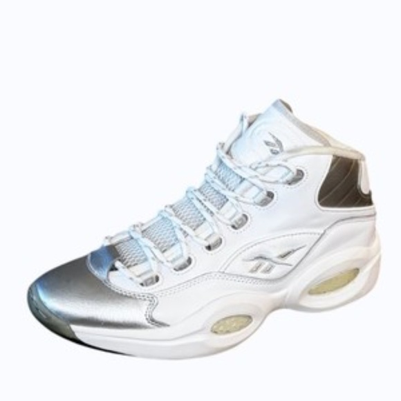 Reebox Mens Question‎ Mid White Basketball Shoes Size 11.5 Sneaker